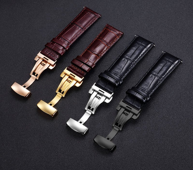 BINLUN Stainless Steel Deployment Clasp Replacement Watch Clasp Buckle for Leather Watch Bands Straps in Gold,Rose Gold,Silver,Black(12mm,14mm,16mm,18mm,20mm,22mm) - Image 2